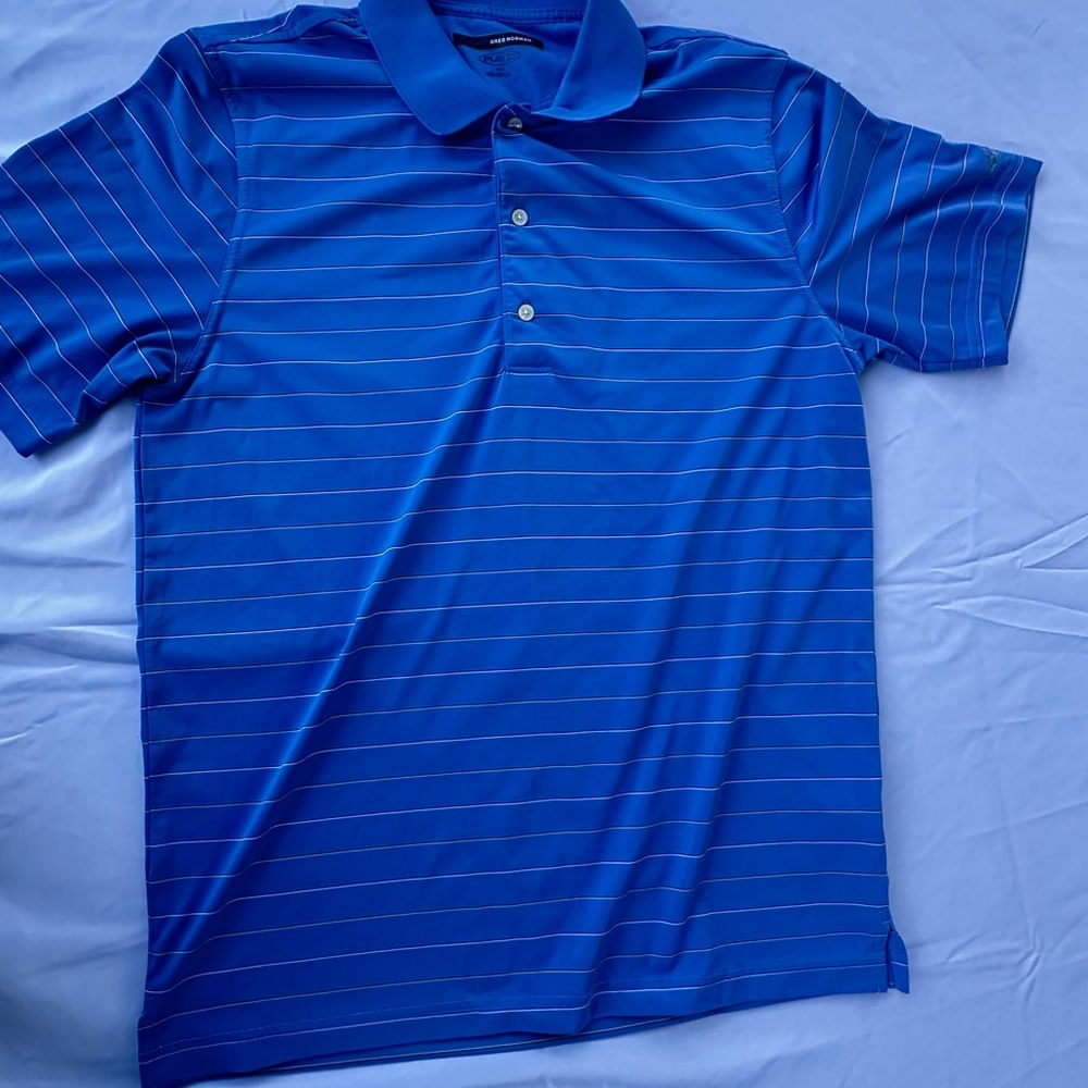 Greg Norman Collection Blue Performance Polo Shirt